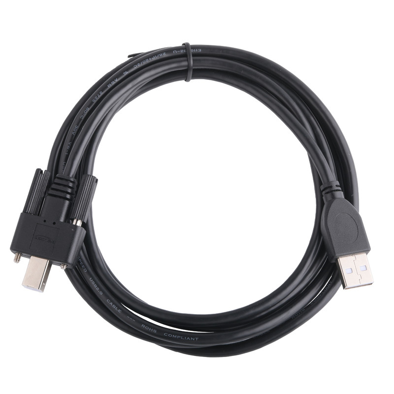 dây chuyền màu đen UL máy in kết nối cáp USB 2.0 loại A đến loại B khóa