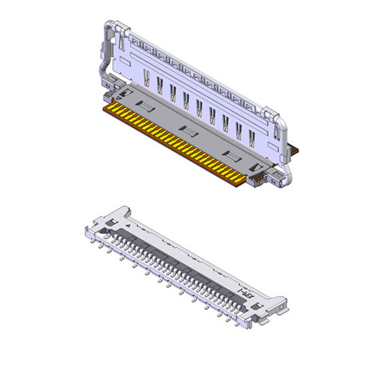 Cáp đồng trục vi hoàn toàn được bảo vệ với nối đất nhiều điểm 20862-040T01 40P kết nối phích cắm FPC kiểu giao phối ngang