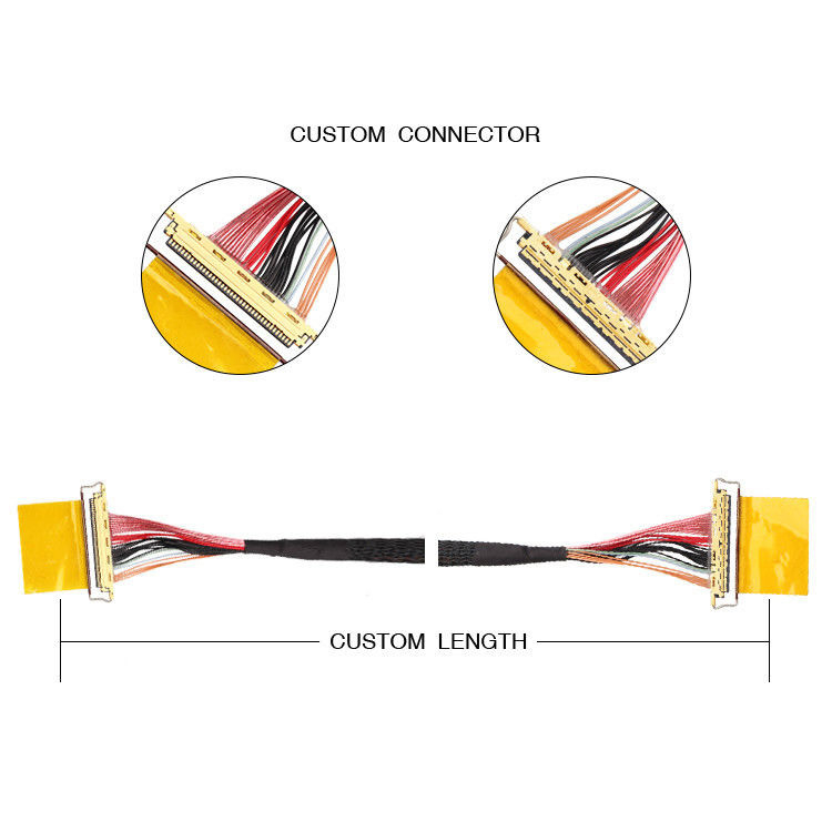 Nhà máy 36AWG Lvds Cable Assembly I Pex 20453-240t-01 đến 20453-240t-01 40P 0.4mm Pitch