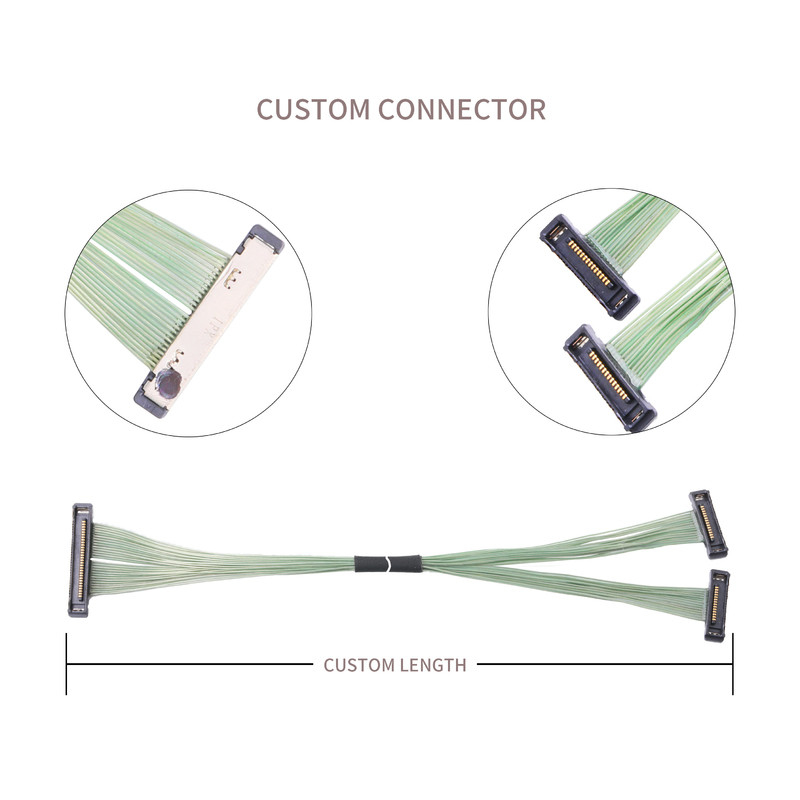 I-Pex Cabline ss 35P Cáp đồng trục siêu nhỏ 20380-035t-06 Đầu nối Lvds 0,4mm Góc phải