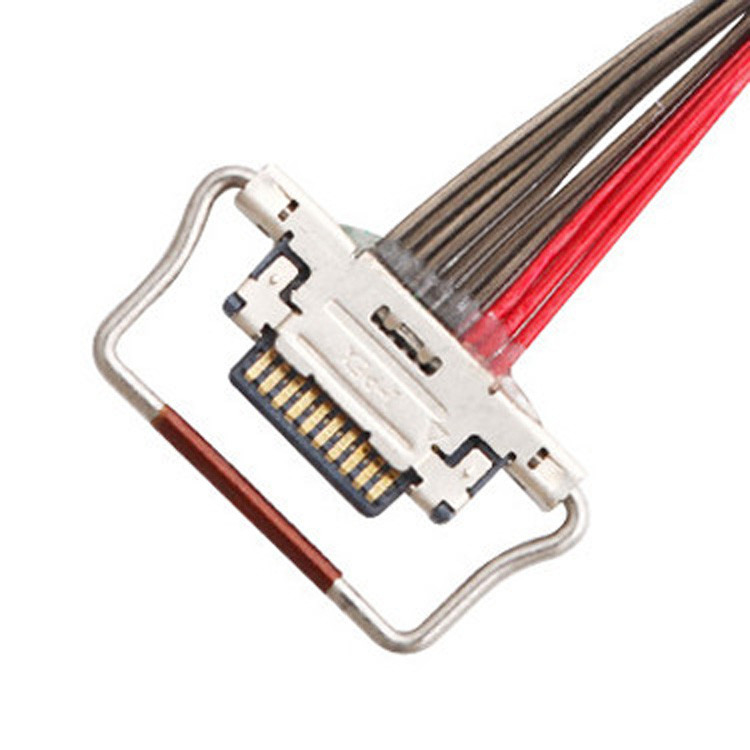 Một cáp đồng trục vi mô 10 chân LVDS với chiều dài 150mm, đầu nối I-PEX với độ cao 0,4mm, được xác định là 20633-310T-01S