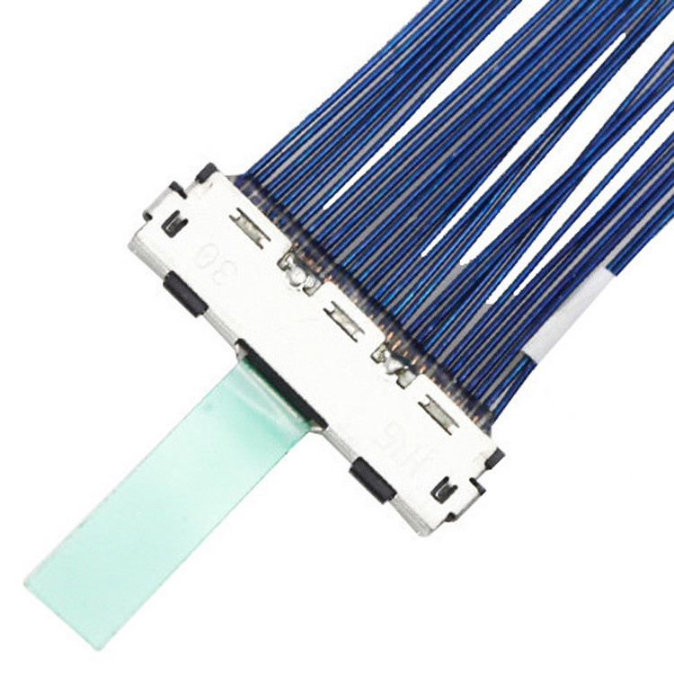 Cáp Micro Coaxial LVDS 30-pin với độ cao 0,5 mm, đầu nối , được chỉ định là DF80D-30P-0.5SD