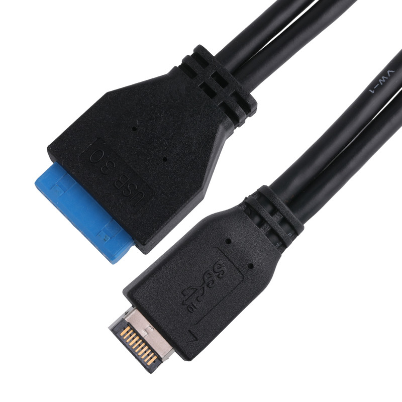 Cáp điện của bo mạch chủ máy tính USB 3.1 Type-E Nam đến IDC20P Nam Cáp bộ điều hợp 20-pin Cáp mở rộng