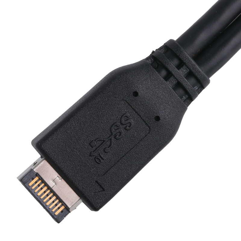 Cáp điện của bo mạch chủ máy tính USB 3.1 Type-E Nam đến IDC20P Nam Cáp bộ điều hợp 20-pin Cáp mở rộng