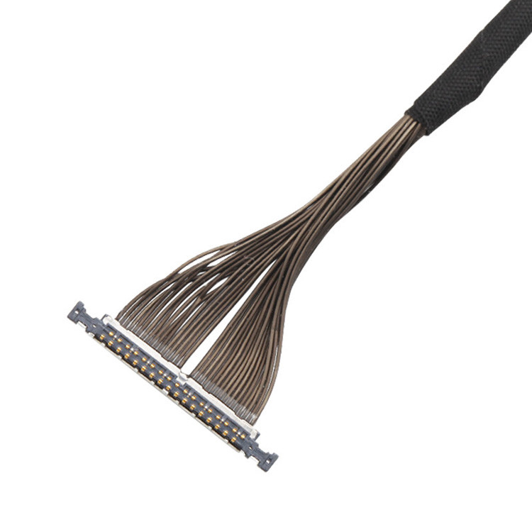 Cáp Lvds cho máy bay không người lái 32P Connector 32 Pin Micro Coaxial Cable I PEX 0.3mm Pitch 20496-032T-40