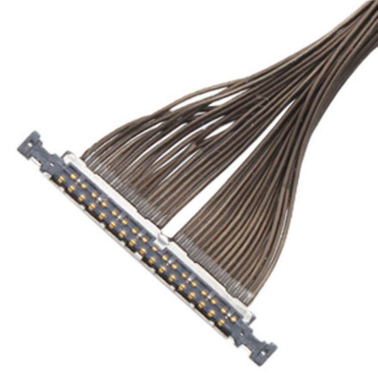 Cáp Lvds cho máy bay không người lái 32P Connector 32 Pin Micro Coaxial Cable I PEX 0.3mm Pitch 20496-032T-40