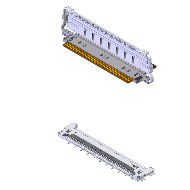 I-PEX hướng ghép nối ngang 20856-050T-01 FFC Cáp đồng trục 50P 0.4mm Pitch tùy chỉnh OEM / ODM