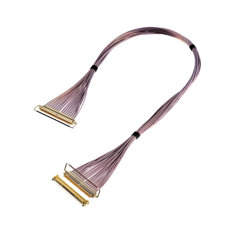 CABLINE-CAP 64 Gbps PAM4 81863-100B-01 50P 0.4mm Pitch Hình dạng ghép nối ngang Micro-Coaxial Cable Assembly OEM / ODM