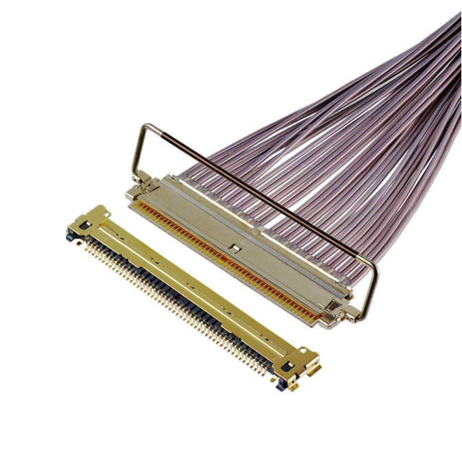CABLINE-CAP 64 Gbps PAM4 81863-100B-01 50P 0.4mm Pitch Hình dạng ghép nối ngang Micro-Coaxial Cable Assembly OEM / ODM