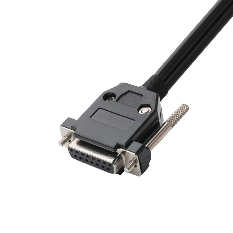 Kết nối cáp công nghiệp tùy chỉnh, Pitch 3.0mm DB-15P nữ đến HSG 43025-0800 Và Pitch 5.8mm 691352710003