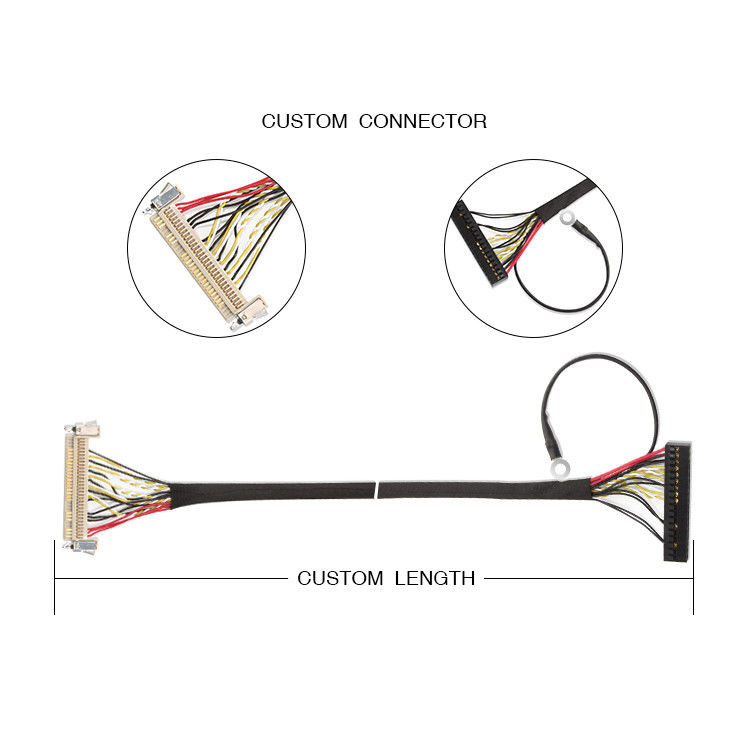 30 Pin LVDS Cable Assembly, 51 Pin FI X30HL-B Lvds Cable For Lcd Panel