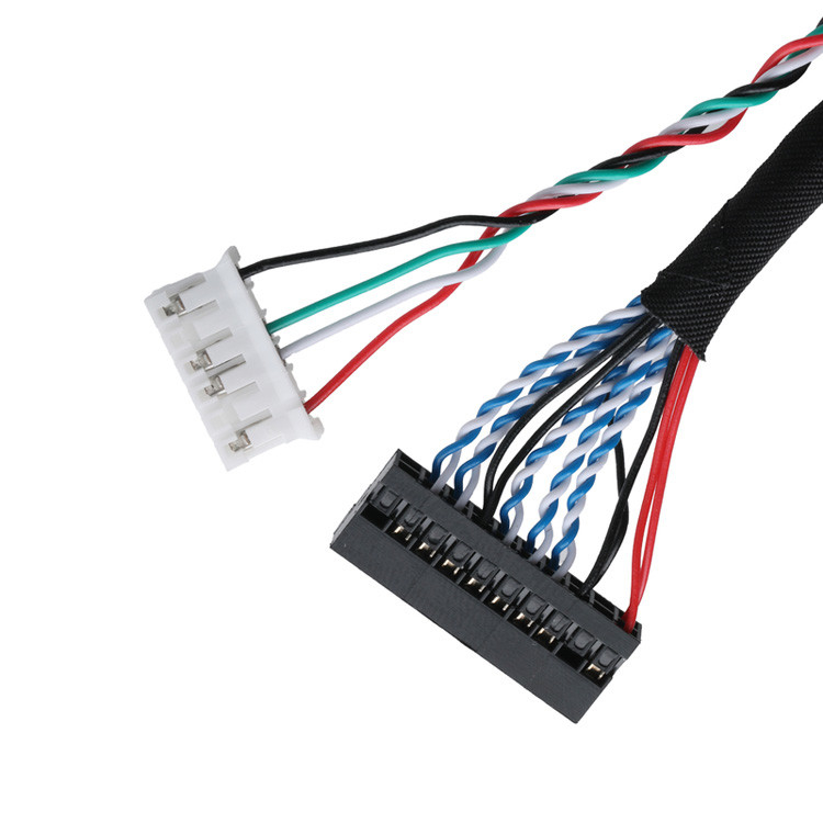 Kết nối cáp LVDS Chuyển dữ liệu tín hiệu từ DF14-20P-1.25H đến kết nối PH2.0-6P và đầu cuối DH2.0-T