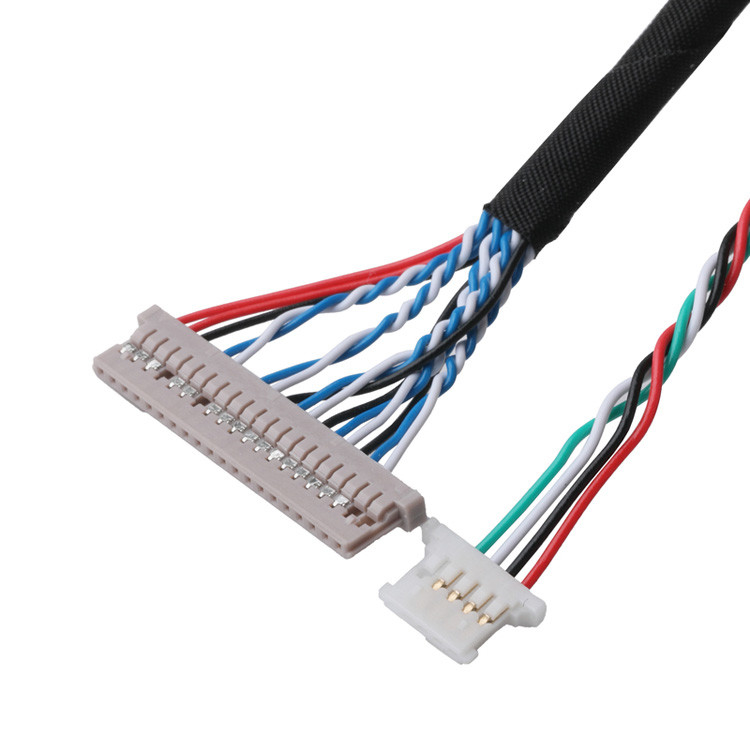 Kết nối cáp LVDS Chuyển dữ liệu tín hiệu từ DF14-20P-1.25H đến kết nối PH2.0-6P và đầu cuối DH2.0-T