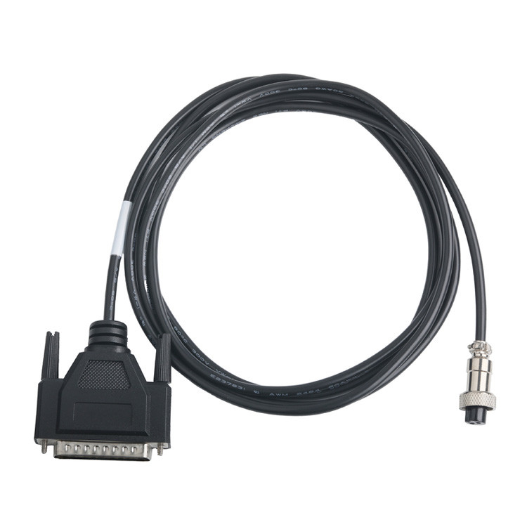 Bộ kết nối cáp tùy chỉnh OEM / ODM cho CLEAR PVC 30P D-SUB nữ đến GX12 M12-2P Connector