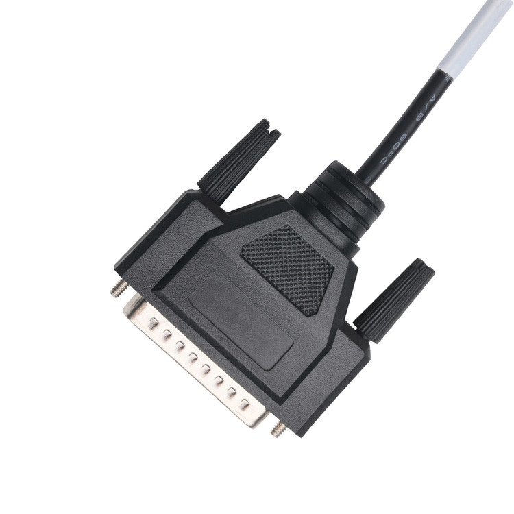 Bộ kết nối cáp tùy chỉnh OEM / ODM cho CLEAR PVC 30P D-SUB nữ đến GX12 M12-2P Connector