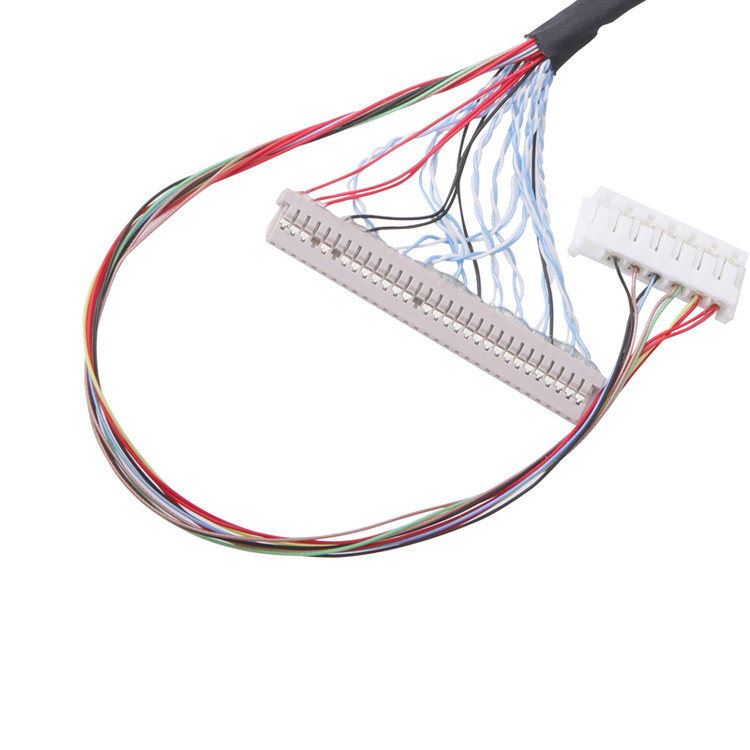 Loại kết hợp ngang Kết nối Micro-Coaxial cho Custom 40 pin Lvds Cable Assembly với 0.5mm Pitch Lcd Lvds Cable