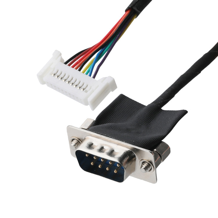 DB-9Pin LVDS Lắp ráp cáp D-SUB-9P Nam hàn cho TU1.0 20Pin TU1002HN0-20 Đầu nối dây OEM/ODM