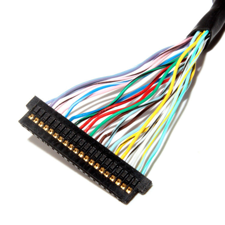 Bộ lắp ráp cáp LVDS với độ cao 1.0mm và 32AWG, sử dụng đầu nối LCD  DF13-20DS-1.25C