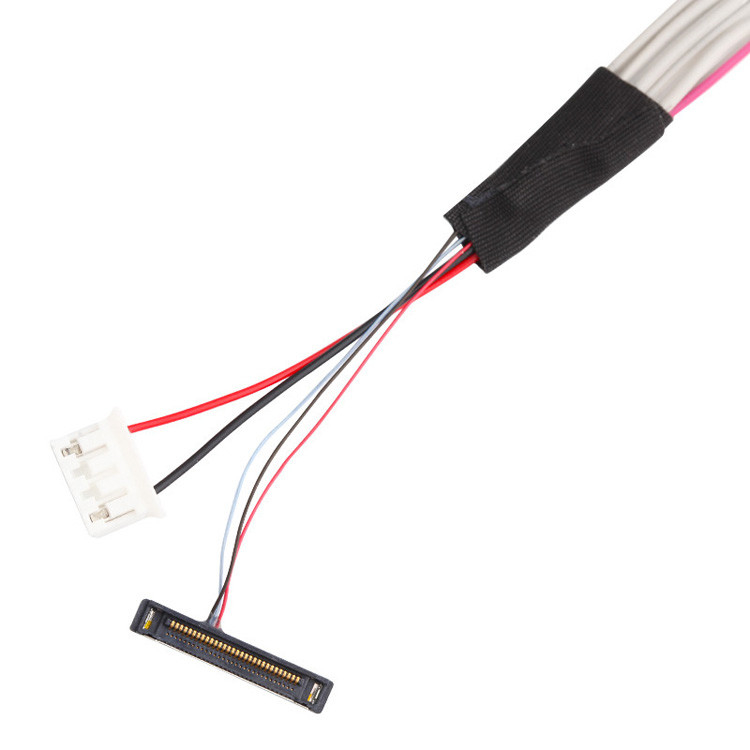 Bộ lắp ráp cáp LVDS với độ cao 1.0mm và 32AWG, sử dụng đầu nối LCD  DF13-20DS-1.25C