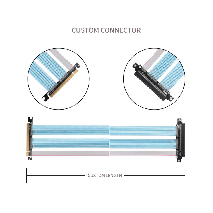 PCB Cáp đồng trục cực kỳ mịn PCIE đồ họa máy tính đồ họa thẻ mở rộng bộ điều hợp cáp