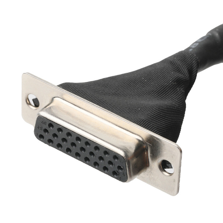 OEM/ODM LVDS Cable Assembly From  DF13-40Pin With 1.25mm Pitch To HD-SUB 26P Phụ nữ hàn UL 1007 20AWG Cable