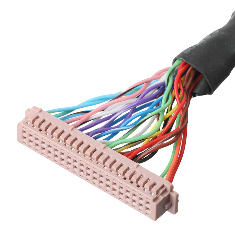 OEM/ODM LVDS Cable Assembly From  DF13-40Pin With 1.25mm Pitch To HD-SUB 26P Phụ nữ hàn UL 1007 20AWG Cable