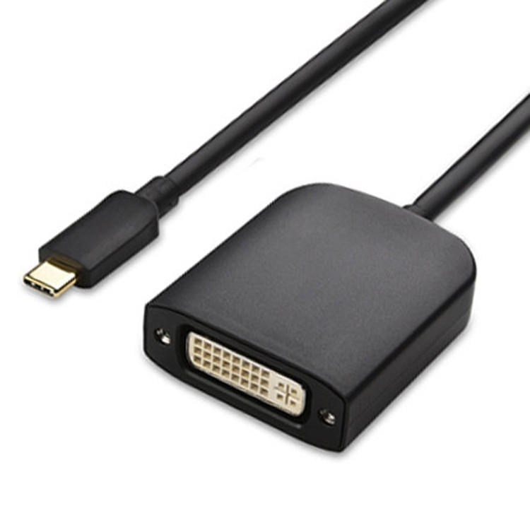 USB Type C Nam đến Dvi I Phụ nữ Adapter cho chiếu máy ảnh LCD