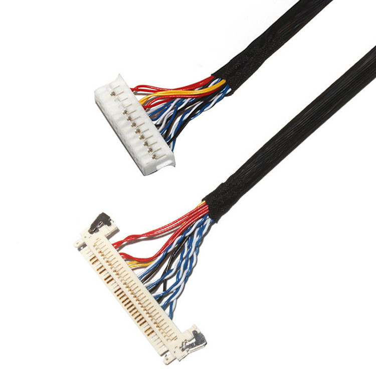 Tùy chỉnh chiều dài 2.0mm Pitch Lvds Cable Assembly 30 Pin IPEX DF11-24DS-2C đến FI-X3OHL OEM / ODM