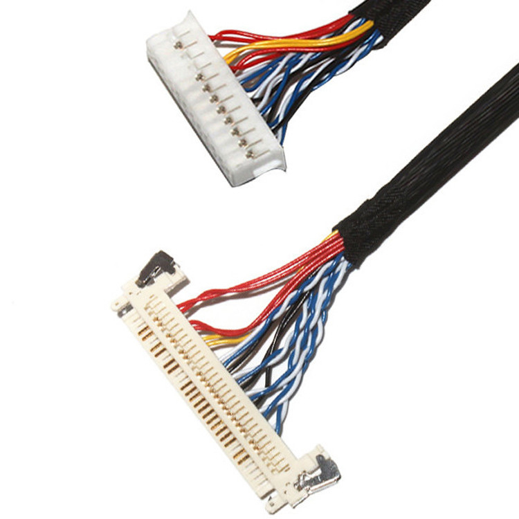 Tùy chỉnh chiều dài 2.0mm Pitch Lvds Cable Assembly 30 Pin IPEX DF11-24DS-2C đến FI-X3OHL OEM / ODM