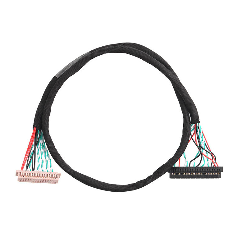 Lắp ráp cáp LVDS 30 chân OEM / ODM WL1258h-20P ĐẾN  DF13-2 Đầu nối màn hình Lvds