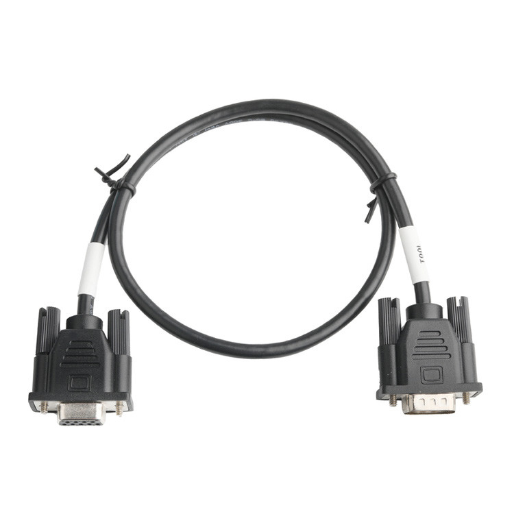 D-SUB-9Pin kết nối nam với loại hàn, lõi cao su trắng và vỏ bọc niken đến D-SUB-9Pin kết nối nữ