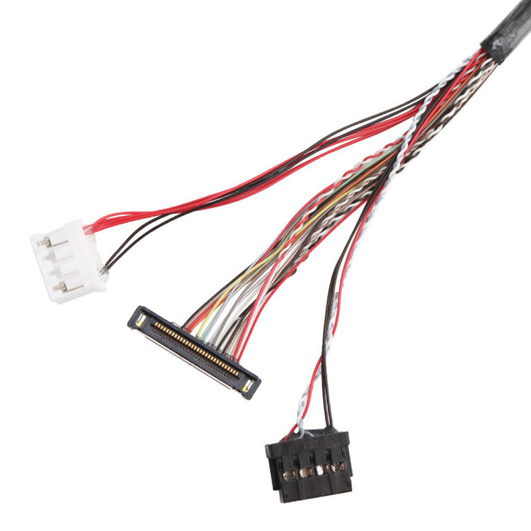 Đầu nối JST PHR-4 với IPEX 20453-240T-03 đến 20380-R30T-06 Lắp ráp cáp khai thác LVDS