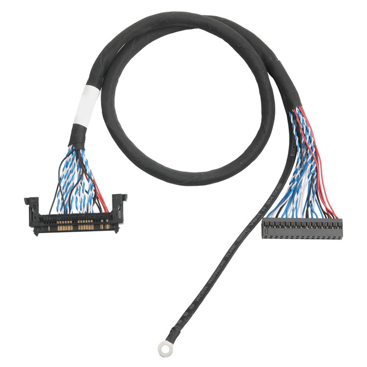 Lắp ráp cáp OEM / ODM LVDS từ cáp JAE FI-RE51HL 51-pin đến DP2.0 30-pin hoặc EGN UL 1571 28AWG