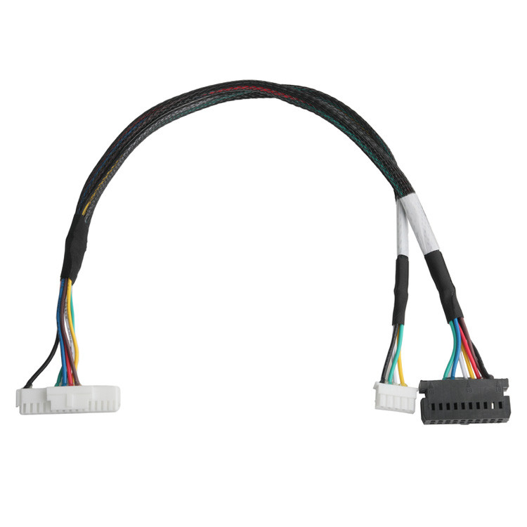 OEM / ODM Cáp LVDS từ LHE PHSD 30P Pitch 2.0mm đến A2545 20P Pitch 2.54mm, Sợi UL1007 24AWG, Màu sắc theo Pin-Out