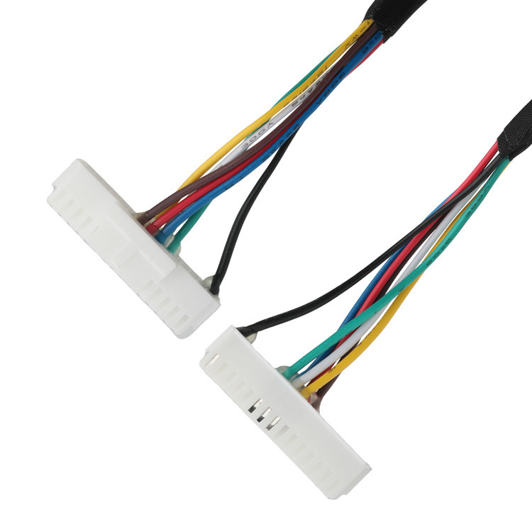 OEM / ODM Cáp LVDS từ LHE PHSD 30P Pitch 2.0mm đến A2545 20P Pitch 2.54mm, Sợi UL1007 24AWG, Màu sắc theo Pin-Out