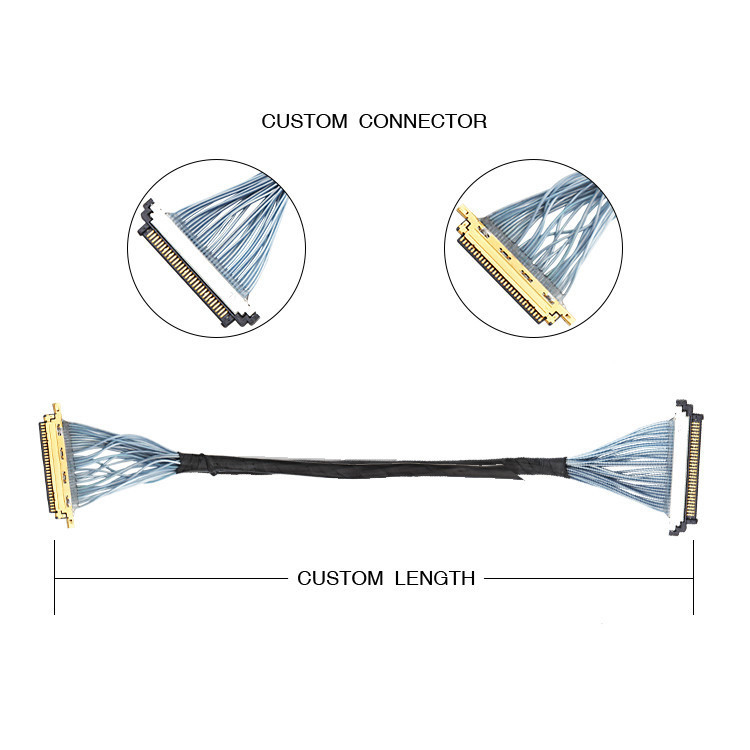 Kel Ssl20-30s đến I 20454-030 Lvds Edp Cable Assembly 0.5mm Pitch 46 AWG