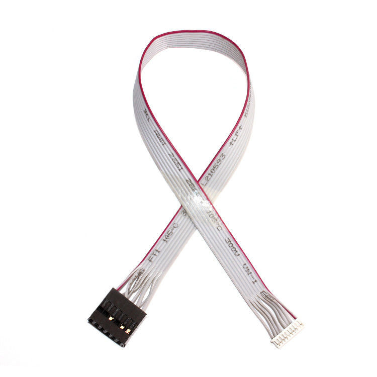 IDC 12 PIN Flat Flexible Ribbon Cable DF19 TO JST RF cho cáp điện PCBA