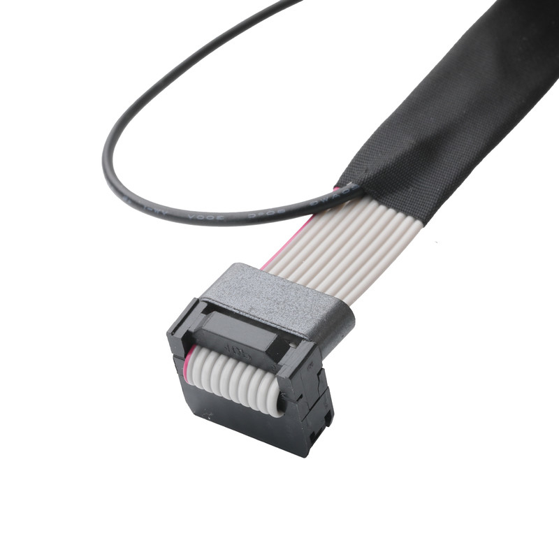 IDC FC-10P và TER M4 pitch 1.27mm Kết nối cáp đất với dây vòng UL2651 28AWG cáp OEM / ODM