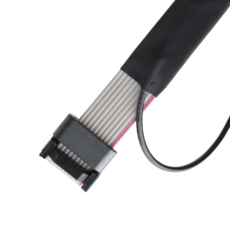 IDC FC-10P và TER M4 pitch 1.27mm Kết nối cáp đất với dây vòng UL2651 28AWG cáp OEM / ODM