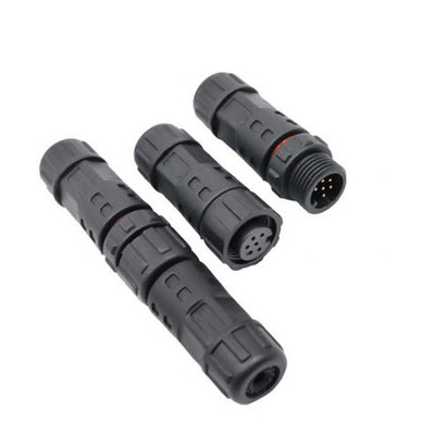 M12 3 chân không thấm nước dây cáp kết nối tròn nữ thẳng đúc cho màn hình LVDS OEM / ODM