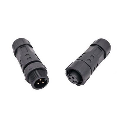 M12 3 chân không thấm nước dây cáp kết nối tròn nữ thẳng đúc cho màn hình LVDS OEM / ODM