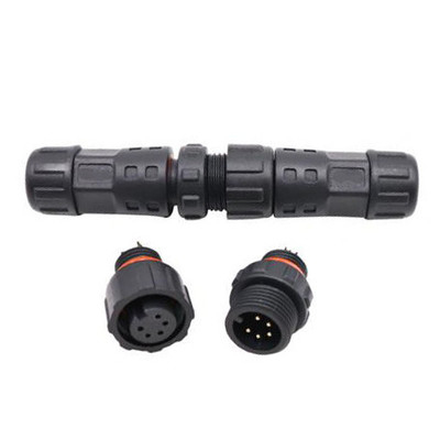 M12 3 chân không thấm nước dây cáp kết nối tròn nữ thẳng đúc cho màn hình LVDS OEM / ODM