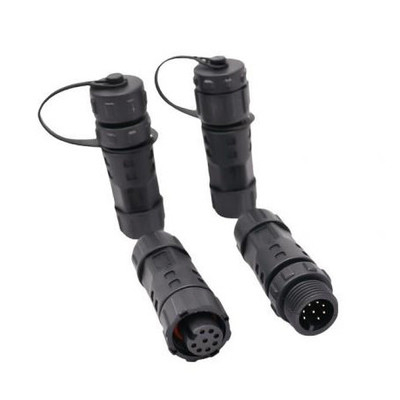 M12 3 chân không thấm nước dây cáp kết nối tròn nữ thẳng đúc cho màn hình LVDS OEM / ODM