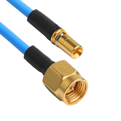 ROHS Low PIM Flex TFT-5G-402 RF Cable Coaxial Double Shielded With Blue FEP Jacket OEM / ODM