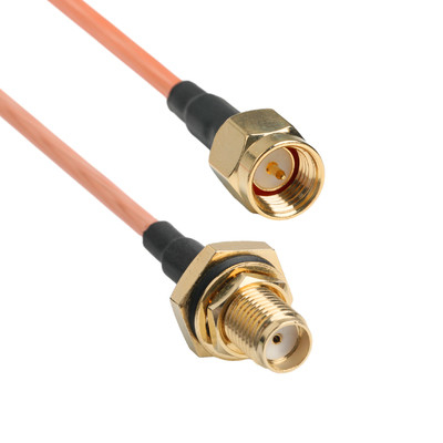 Gold Contact RG316 Coaxial Cable SMA Male Straight Plug To SMA Female Bulkhead Jack (Điện dây đồng trục SMA nam trực tiếp với cắm cổng SMA nữ)