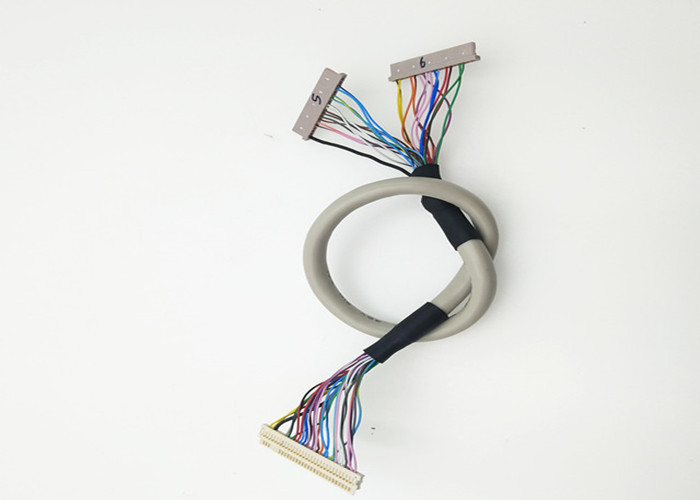 30 Awg Shielded Vòng Y Lvds Cáp 30 Pin JAE FI-X30H Đến 2 *  DF14-20S-1.25C