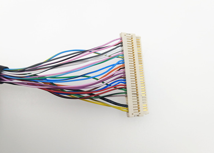 30 Awg Shielded Vòng Y Lvds Cáp 30 Pin JAE FI-X30H Đến 2 *  DF14-20S-1.25C