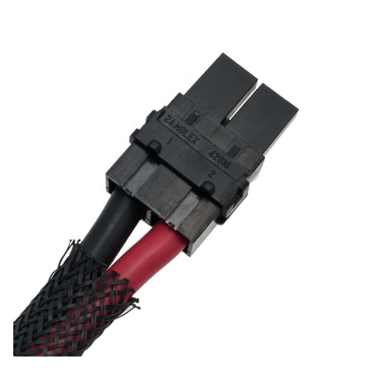 Bộ dây thừng tùy chỉnh với Molex 428160212 2Pin 10MM Pitch Connector và 8 AWG Cable