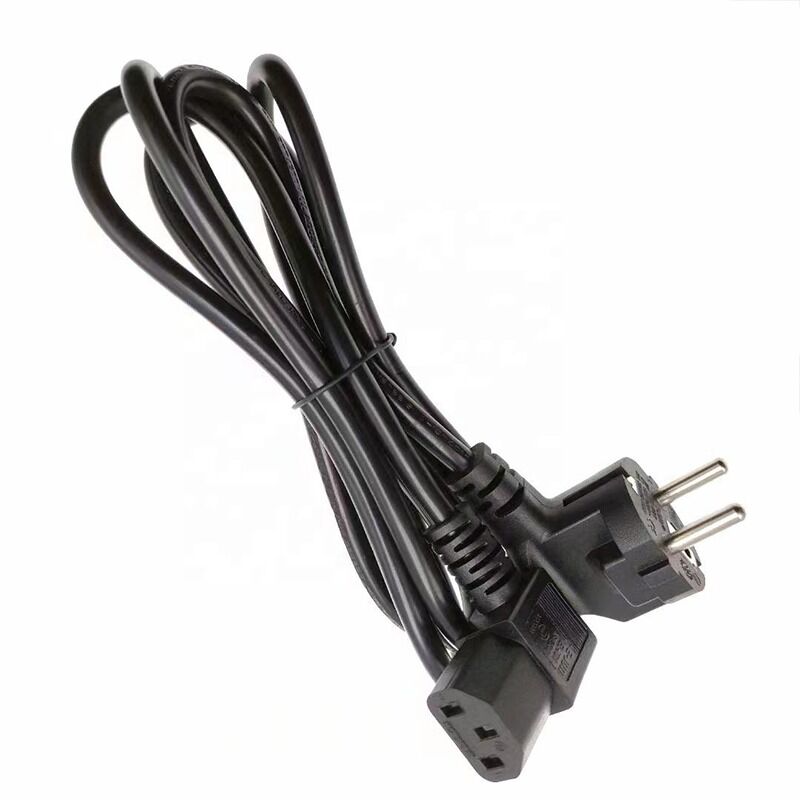 Dây nguồn EU chất lượng cao RY với 3 ổ cắm, cáp đồng, dây nối dài 1.5m cho Laptop, Máy tính để bàn