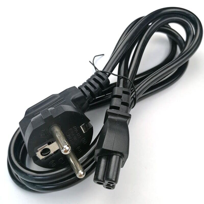European Standard 3 Pin Power Cord with Fireproof Material for Laptop and PC AC Adapters